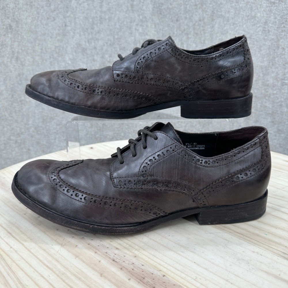 Born Crown Wingtip Oxford Mens 9.5 Brown Leather Brogue Dress Shoes M8717